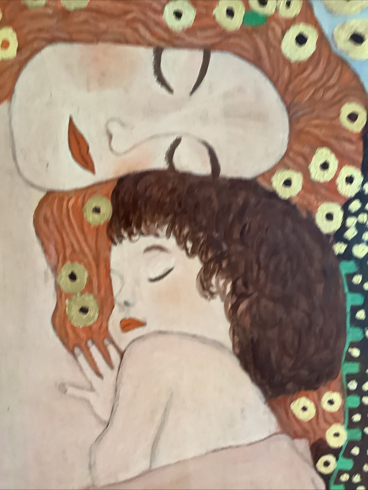 after GUSTAV KLIMT Canvas Art “Falsa D’ Autare” Signed ALFIA MAGRAM Italy OOAK5