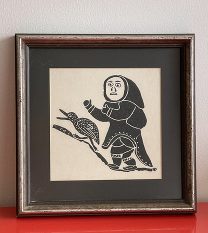 Inuit Stone Block Prints Vintage 1970s Napartuk Amituk Indigenous Art Canada2