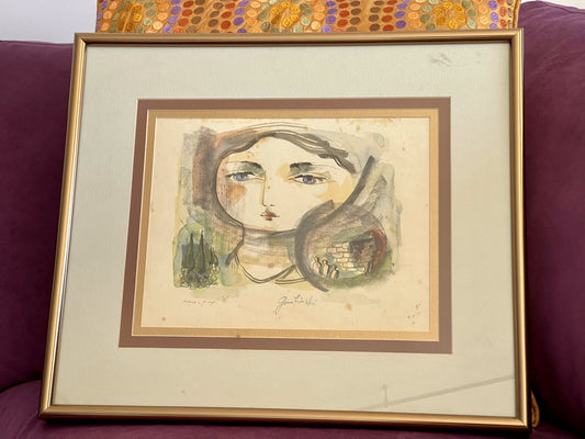 MCM Modernist Print Artist Proof Signed Linski MOD 60s 70s Era Lithograph0
