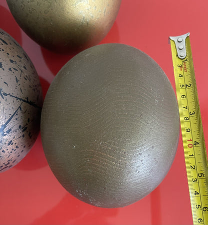 Hand Painted 6” Ostrich Egg Shells Contemporary Decor Set Of 6 Artist Signed5