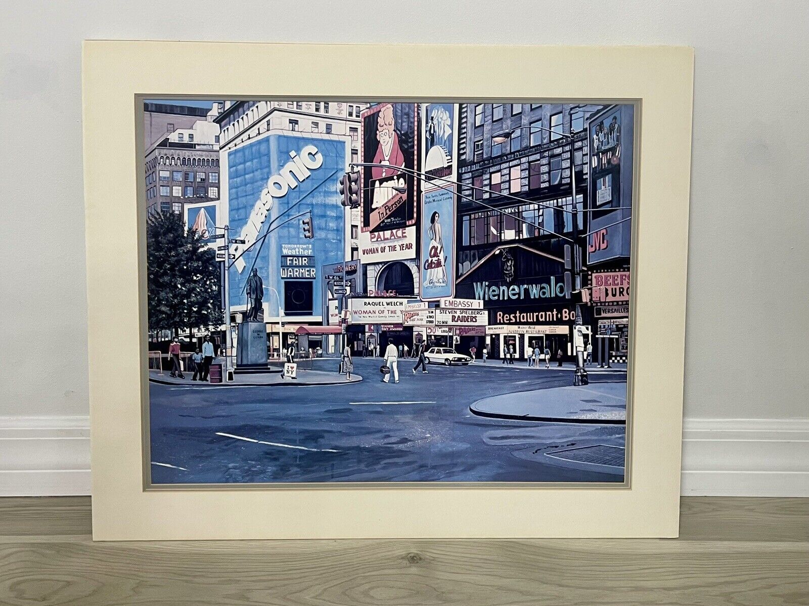 Ken Keeley TIMES SQUARE BROADWAY Offset Litho Poster Print 80s NYC Photorealism0