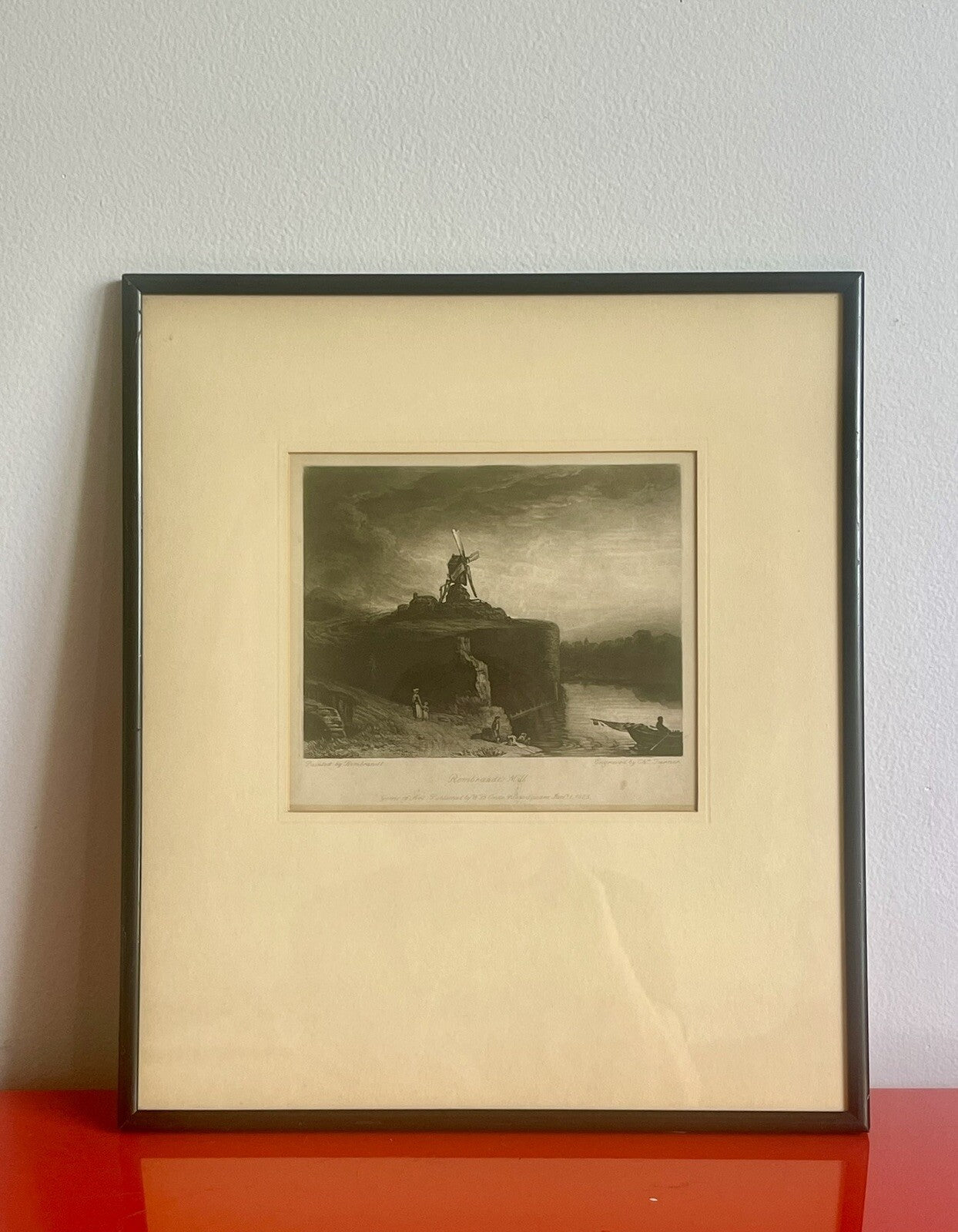 “The Mill” Antique Rembrandt van Rijn Mezzotint Charles Turner 1823 WB Drake0