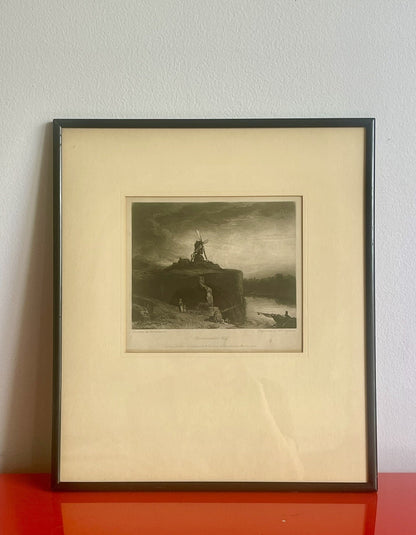 “The Mill” Antique Rembrandt van Rijn Mezzotint Charles Turner 1823 WB Drake0