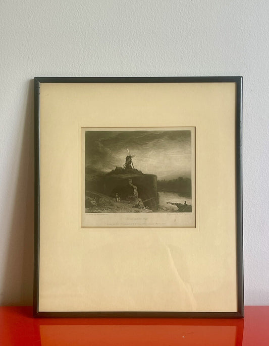 “The Mill” Antique Rembrandt van Rijn Mezzotint Charles Turner 1823 WB Drake0