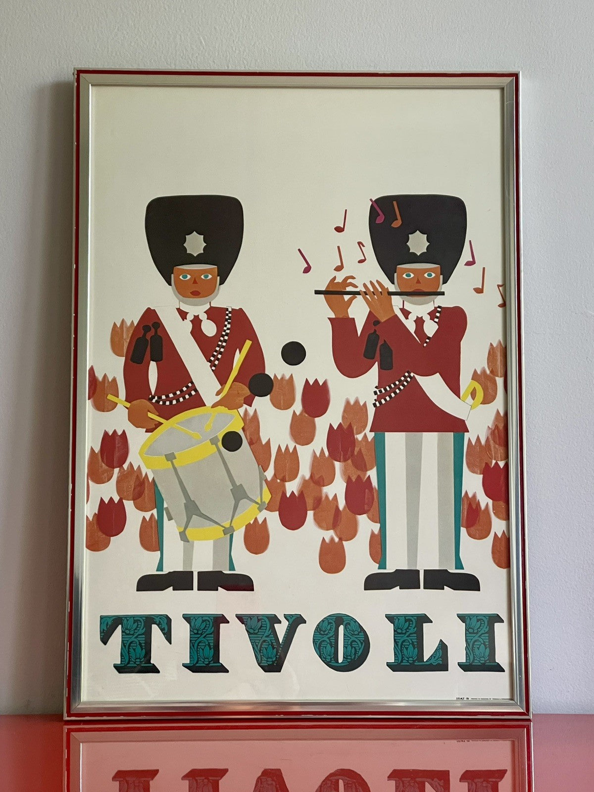 Tivoli Gardens Denmark Travel Poster 1965 SOLDIER GUARDS Flute & Drum Copenhagen0