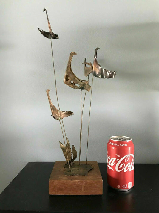 17” Kinetic Sculpture Jere Style 60s 70s BIRDS MCM ABSTRACT Brutalist Postmodern0