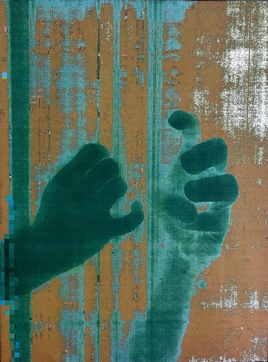 Fine Art Digital Photo Abstraction 34 X 42 Giclee Signed Monoprint HARPIST Hands0