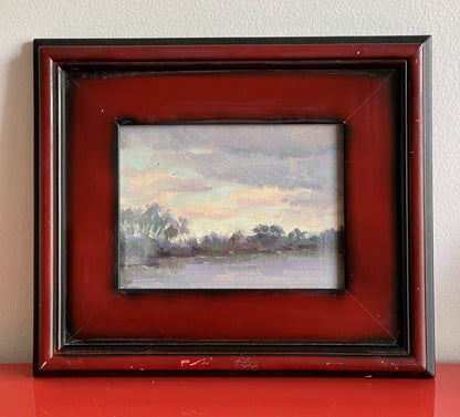 Manon Sander Morning Clouds FL Impressionist Plein Air Fine Art Painting 6” x 8”1