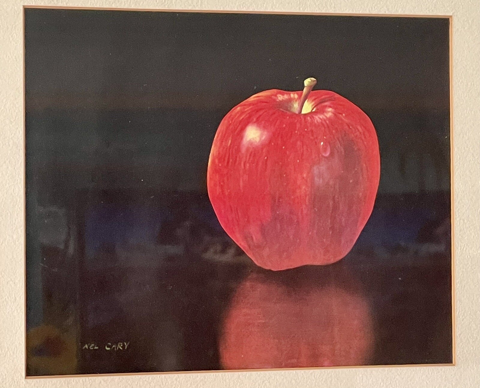Vintage 60s Fruit Prints Apple & Pear Retro Art Hyperrealism NEL CARY Pr Framed1
