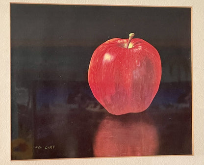 Vintage 60s Fruit Prints Apple & Pear Retro Art Hyperrealism NEL CARY Pr Framed1