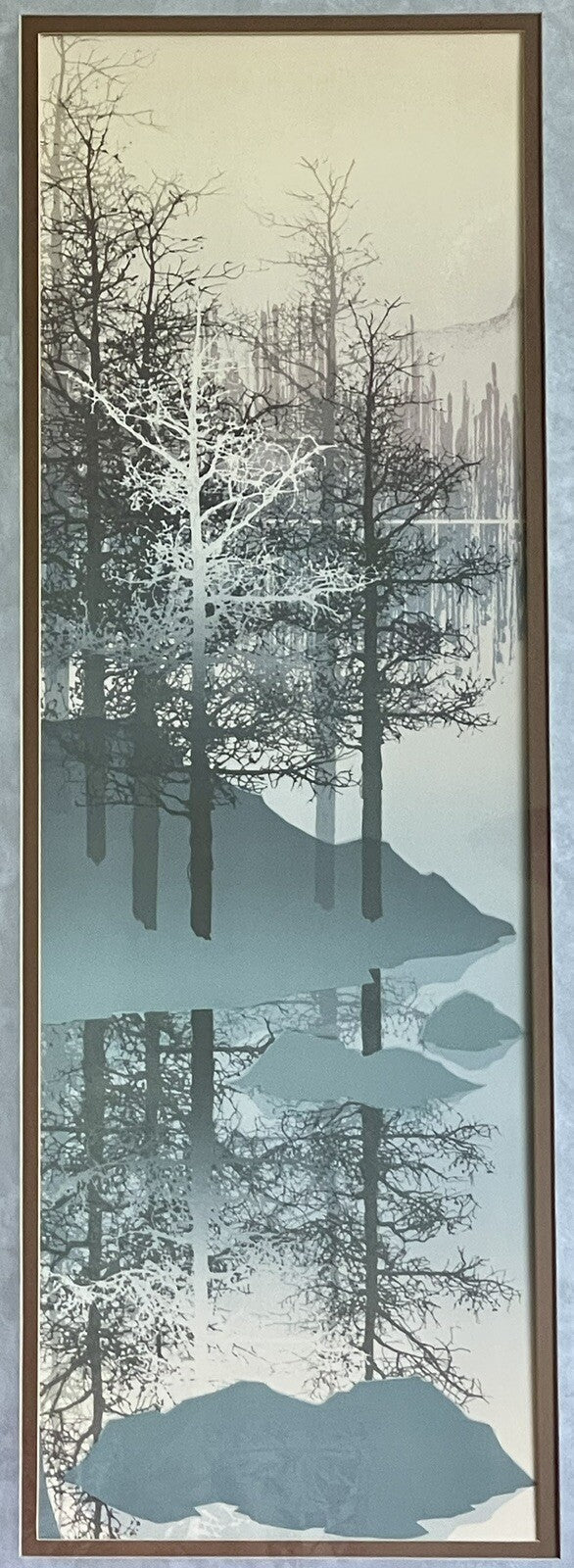 James Hagen 1970s Modernist TREE Serigraph Diptych Fine Art Prints Funky Cottage2