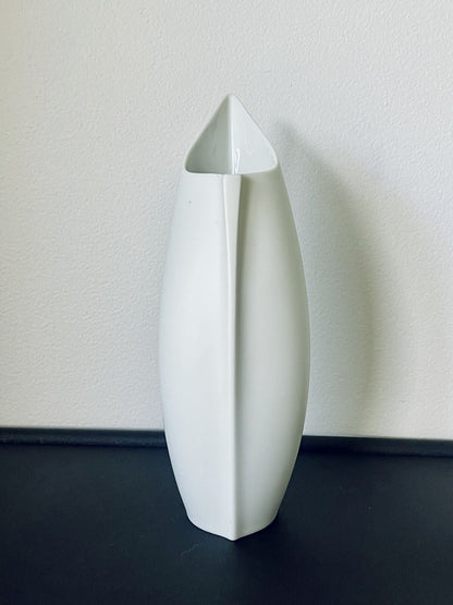 LINO SABATTINI for Rosenthal Large 10” Penguin Vase White Retro 80s Vintage EUC1