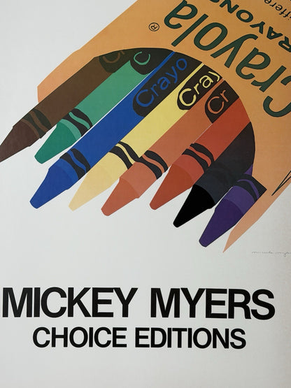 1979 Pop Art Mickey Myers 29” x 39” Crayola "Box of Crayons" Choice Eds Poster3
