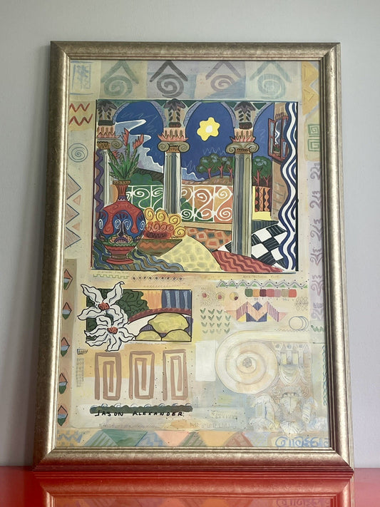 Impressionist Graphic Art Litho Poster Print Jason Alexander 28x40 Framed Decor0