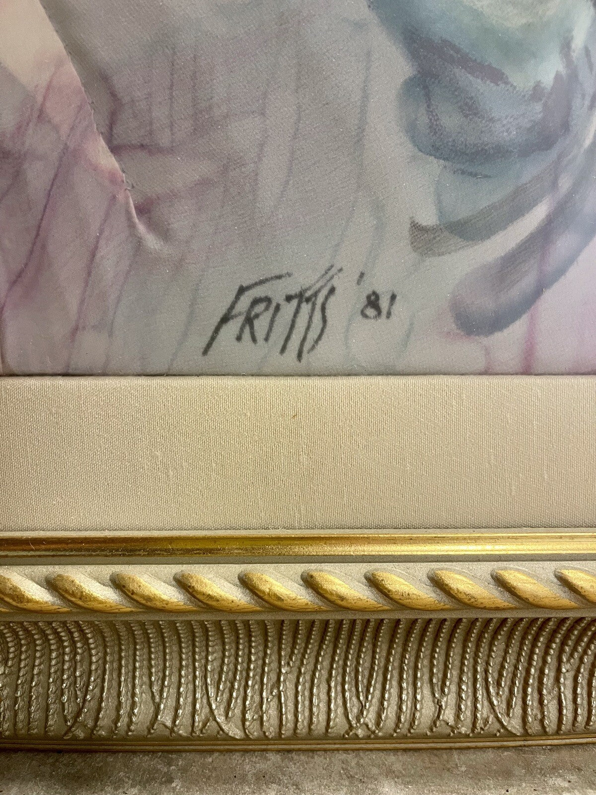 Ron Fritts 1981 Trapunto Fabric Portrait Hand Painted & Quilted Mixed Media Art2