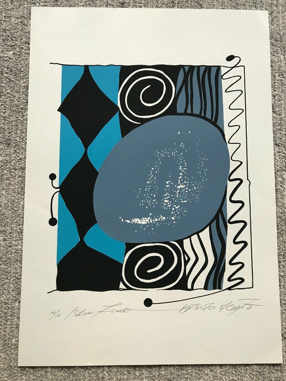 Postmodern Fine Art Serigraph Print Okamoto Contemporary Pop Art  21" x 31" Mod0