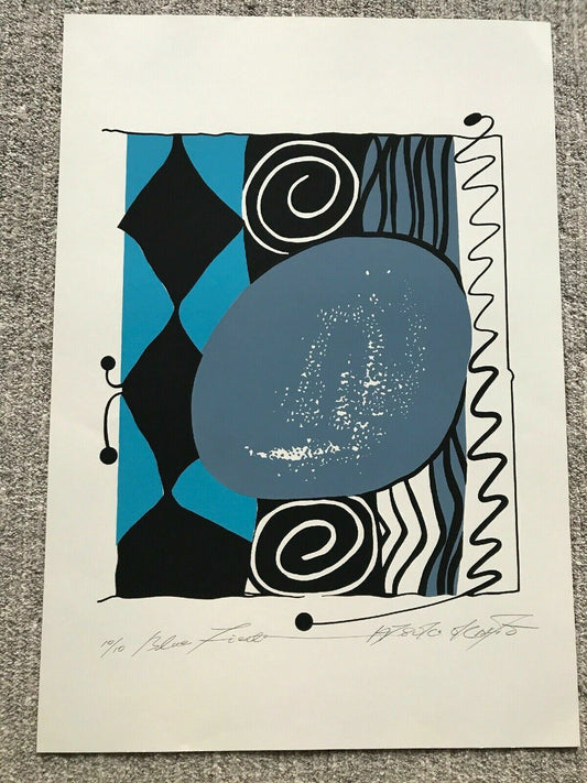 Postmodern Fine Art Serigraph Print Okamoto Contemporary Pop Art  21" x 31" Mod0