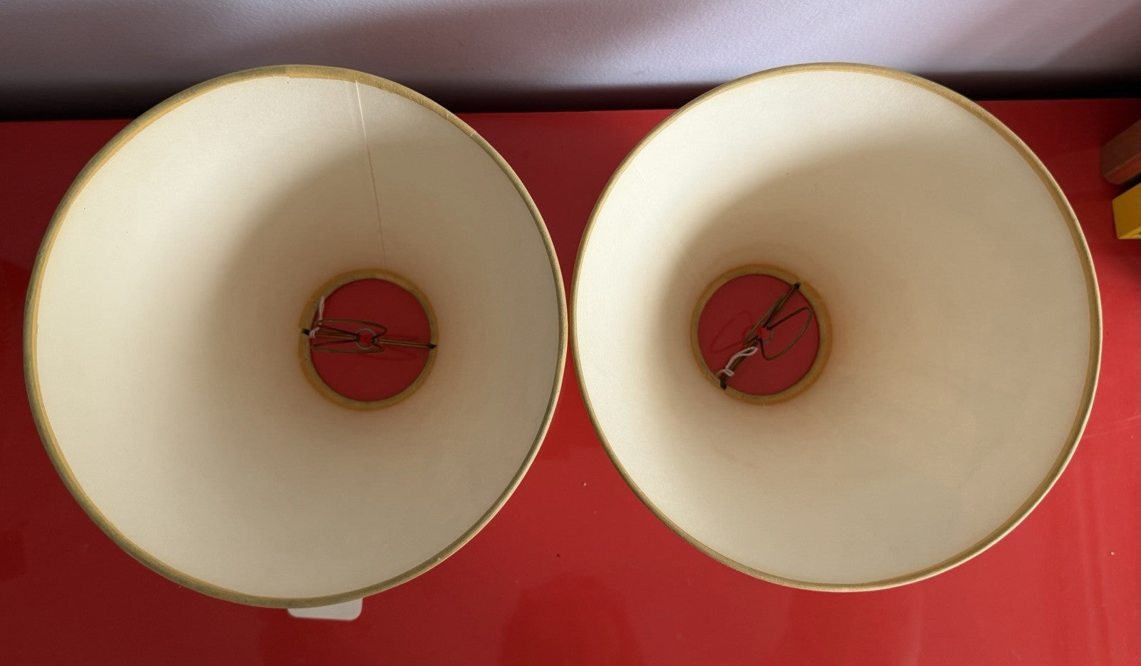Pictorial Lampshade MATCHED PAIR Vintage Country Cottage Shabby Chic Table Lamps5