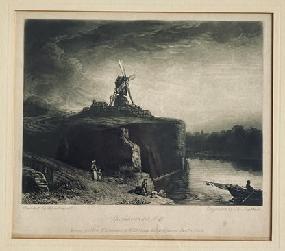 “The Mill” Antique Rembrandt van Rijn Mezzotint Charles Turner 1823 WB Drake1