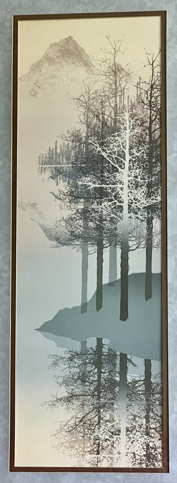 James Hagen 1970s Modernist TREE Serigraph Diptych Fine Art Prints Funky Cottage3