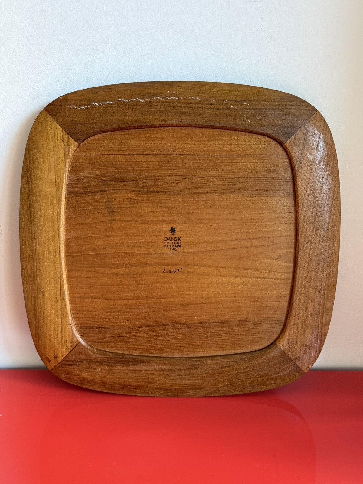 RARE Vintage Dansk 19.5” Teak Bamboo TWO WOODS Platter Tray 1960s Quistgaard IHQ1