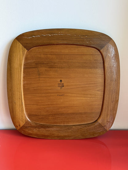 RARE Vintage Dansk 19.5” Teak Bamboo TWO WOODS Platter Tray 1960s Quistgaard IHQ1