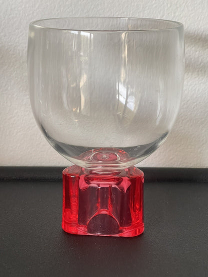 8 Postmodern 80s 90s 00s Era Plastic Goblets w/ Geometric Bases for Water Wine1