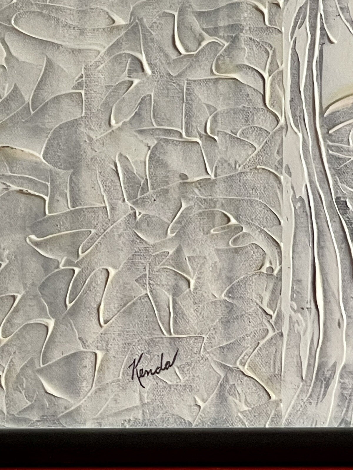 Original 1970s Postmodern Abstract Art Painting w/ Impasto Signed WEIRD & EERIE2