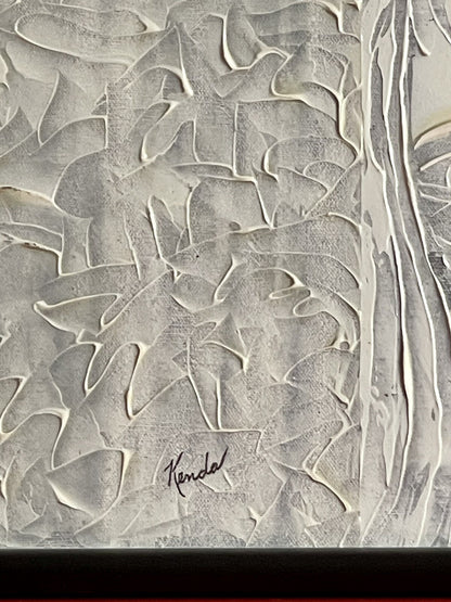 Original 1970s Postmodern Abstract Art Painting w/ Impasto Signed WEIRD & EERIE2