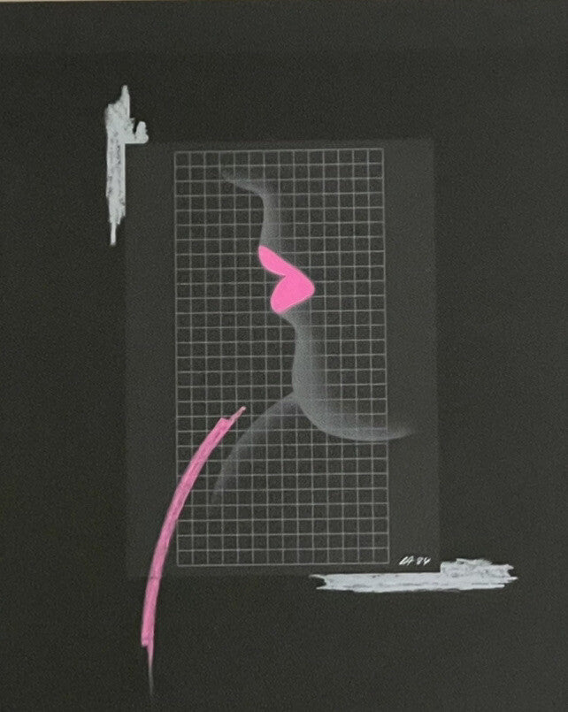 New Wave 1980s Memphis Milano Graphic Postmodern Pop Art Print 23” x 27” LIPS0