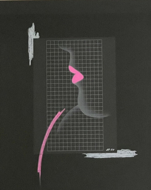 New Wave 1980s Memphis Milano Graphic Postmodern Pop Art Print 23” x 27” LIPS0