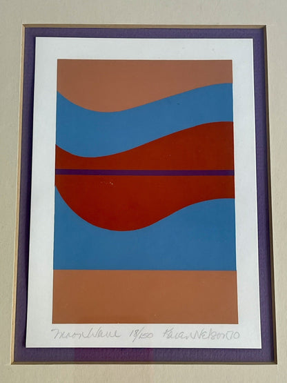 Postmodern Fine Art Serigraph Print Signed Karan Nelson 18/150 Geometric Pop Art3