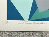 Modern ABSTRACT Serigraph Print Atsuko Okamoto Contemporary Bauhaus  31" x 21"