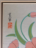 Harris Strong Fine Art Print Pair MCM Mid-century Oriental Asian Flowers Retro