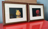 Surrealist Fruit Prints Apple Pear Hyperrealism NEL CARY Vintage 60s Retro Art