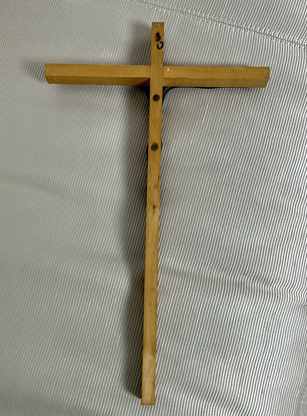 Abstract MCM Bronze Modernist Cross Art Crucifix Vintage Brutalist 15” Jesus