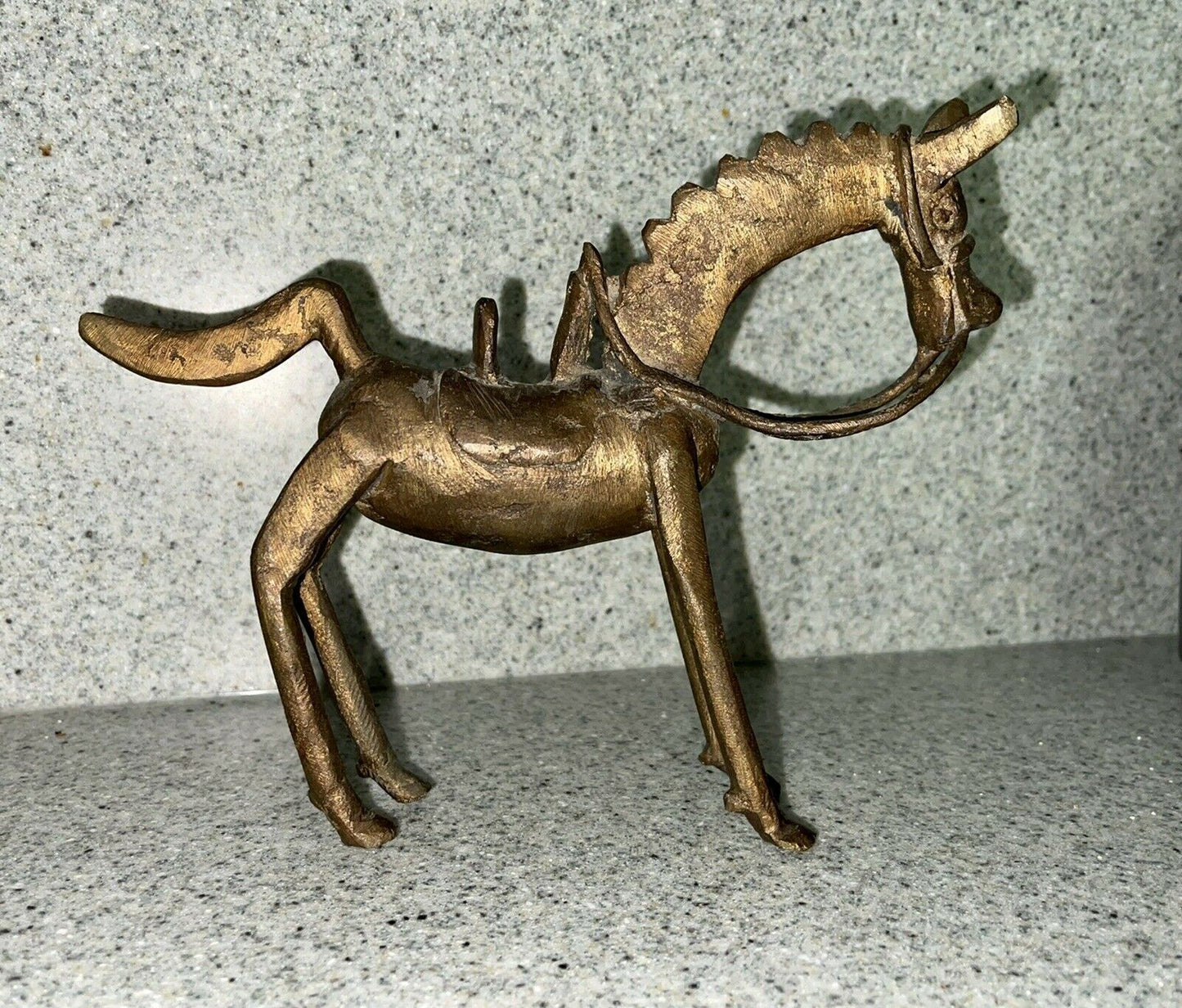 Vtg Bronze Horse Etruscan Sculpture MCM Italy Brutalism Modernism Wainberg Era