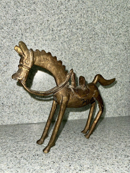 Vtg Bronze Horse Etruscan Sculpture MCM Italy Brutalism Modernism Wainberg Era