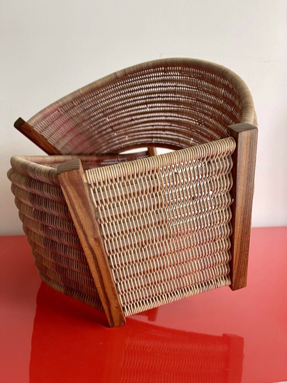 Contemporary Abstract Sculpture Woven Rattan Amorphous Modern Art Japanese?