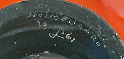 Holmegaard Freeform Glass Bowl and Vase Set Signed Per Lutken Vintage Retro MCM