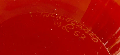 Holmegaard Freeform Glass Bowl and Vase Set Signed Per Lutken Vintage Retro MCM