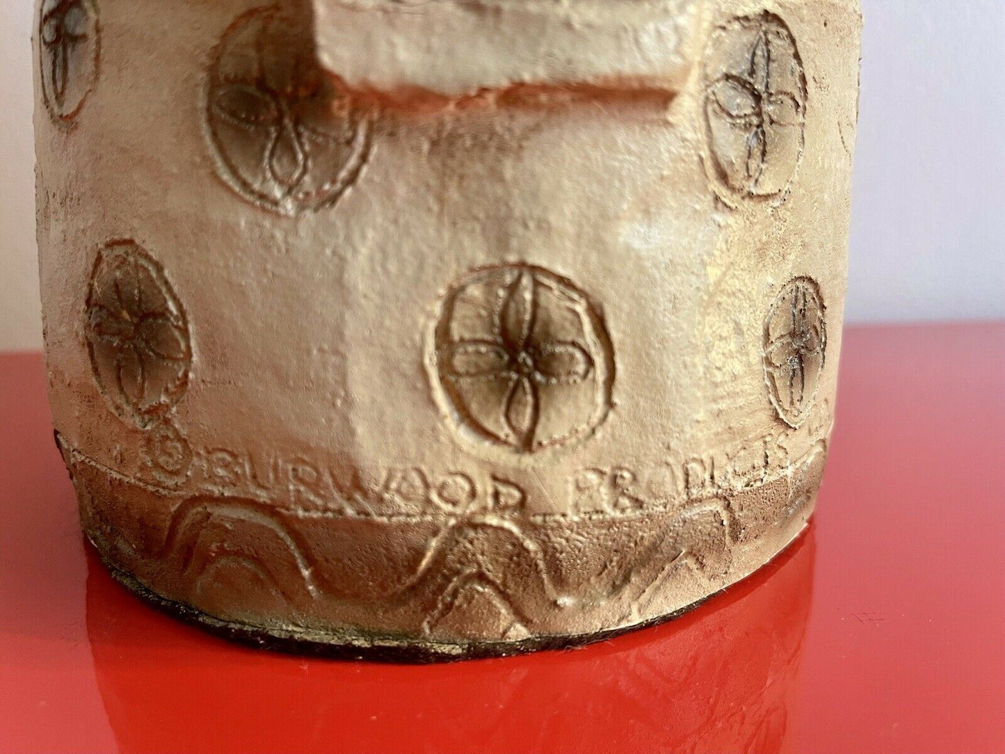 Vintage Burwood Products USA Composite Statue Figurine Modernist Kimono Girl MCM