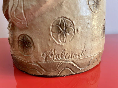 Vintage Burwood Products USA Composite Statue Figurine Modernist Kimono Girl MCM