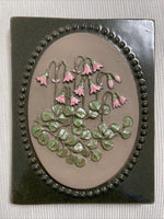JIE GANTOFTA Sweden Art Pottery Floral Wall Plaques Tiles Aimo Nietosvuori 1970s