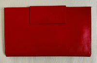 Vintage Dunhill Red Leather Bifold Travel Wallet 4.5” x 7.75” Germany