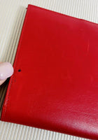 Vintage Dunhill Red Leather Bifold Travel Wallet 4.5” x 7.75” Germany