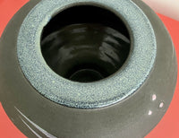 Studio Art Pottery 80s Postmodern Abstract Bulbous Raku Ceramic Vase Michael Cho
