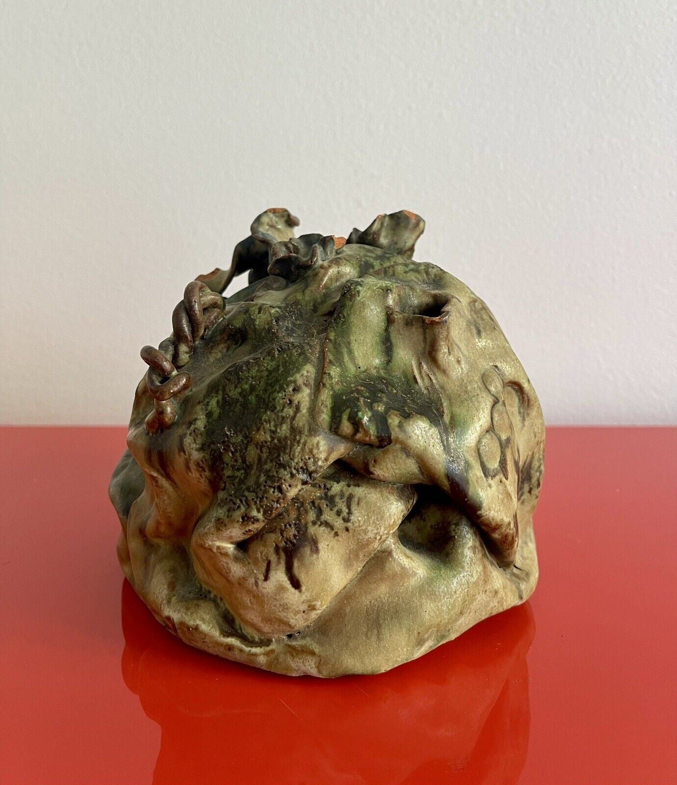 Retro 60s 70s Art Pottery BLOB Weedpot Vintage Ceramic Vase Ikebana Weird 5”