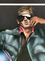 80s 90s Beefcake Fine Art Graphic Print Pop Art Tom Of Finland Style Motorcycle
