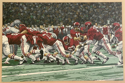 Sugar Bowl 1978 Alabama vs Ohio State Signed LE Serigraph RICK RUSH 182/275
